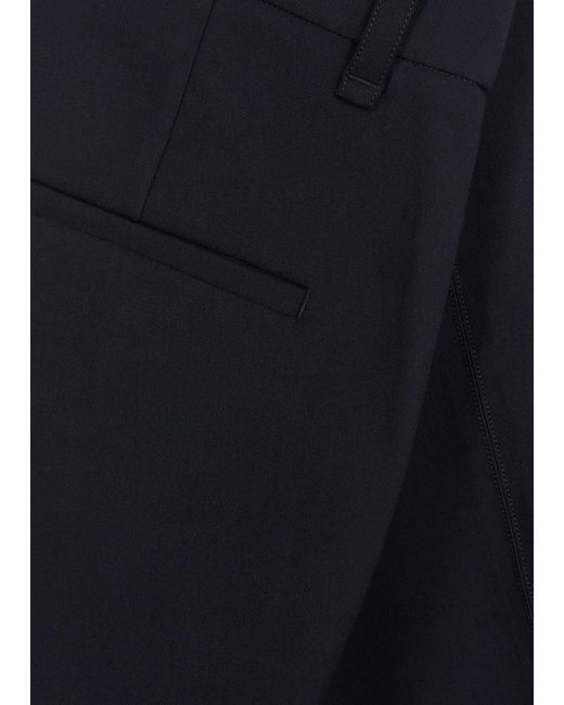 Vince Blue Slim-Leg Stretch-Cotton Trousers