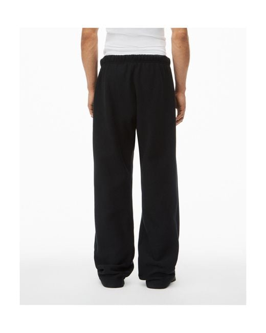 Alexander Wang Black Logo-Embossed Straight-Leg Track Pants for men