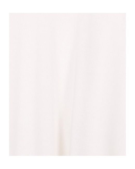 Peserico White Crewneck Knitted Cotton T-Shirt for men