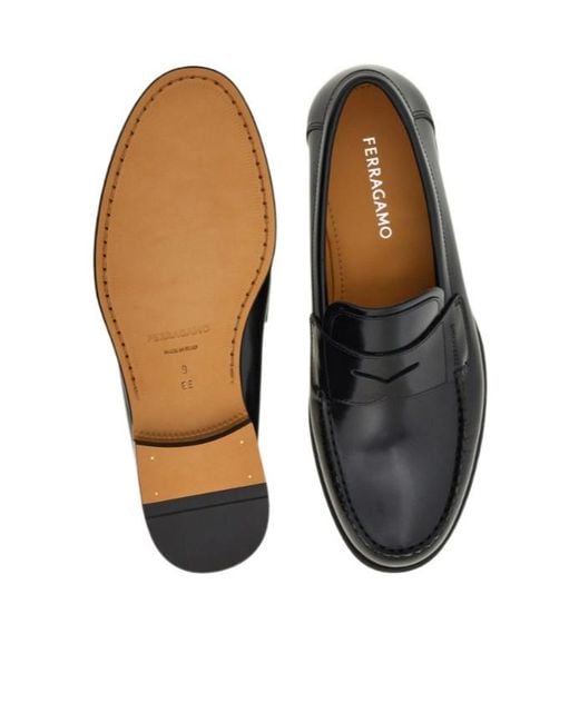 Ferragamo Black Penny Loafer for men
