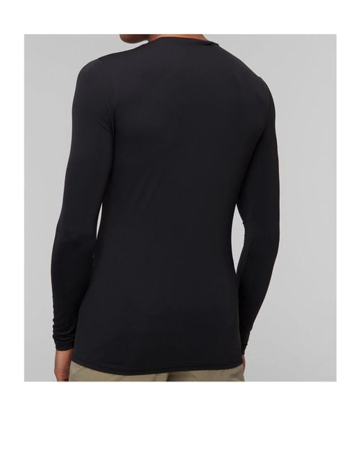 J.Lindeberg Black Long Sleeve Logo T-Shirt for men