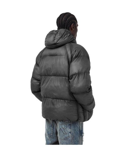 Represent Gray Solid Color Down Jacket for men