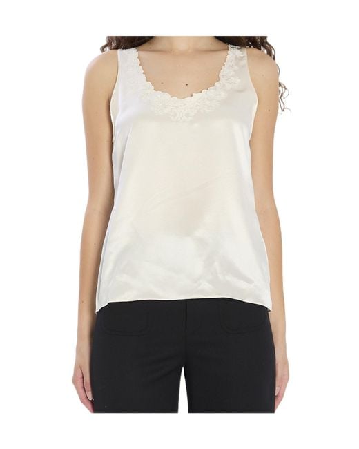 Céline White Embroidered Top