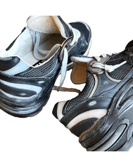 Golden Goose Deluxe Brand Black Running Dad Lace-Up Sneakers