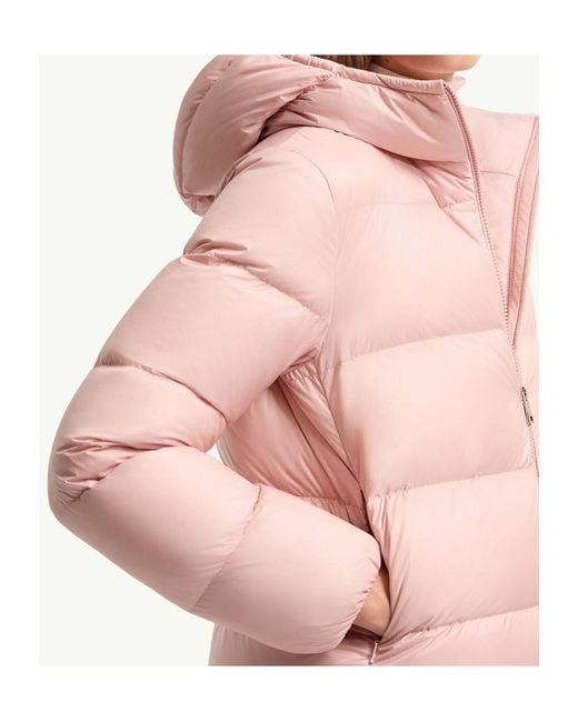 Moncler Pink Feligule Hooded Short Down Jacket