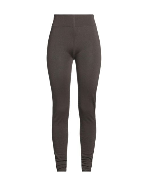 Rick Owens Gray Knitted Solid Color Leggings