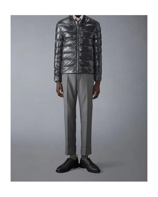 Thom Browne Black Reversible Zip Up Puffer Jacket for men