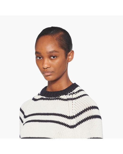 Miu Miu White Cotton And Cashmere Sweater
