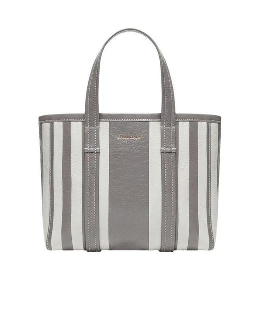 Balenciaga Gray Shopper Barbes Small East-West Da Donna