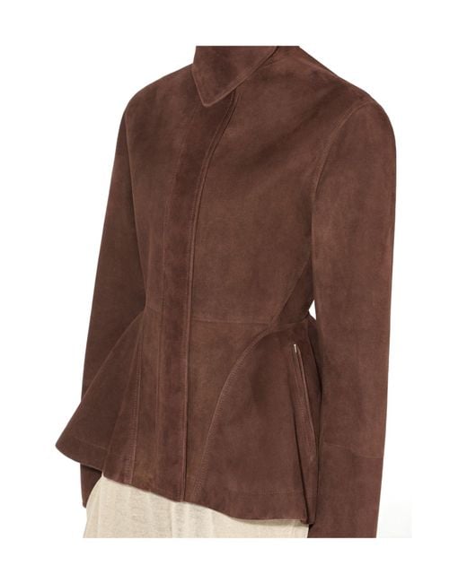Alaïa Brown Alaïa Peplum Hem Jacket