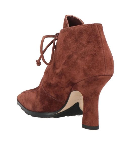Burberry Brown Simple Laced Ankle Boots