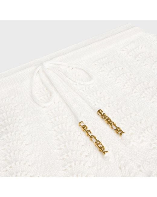 Céline White Mini Shorts