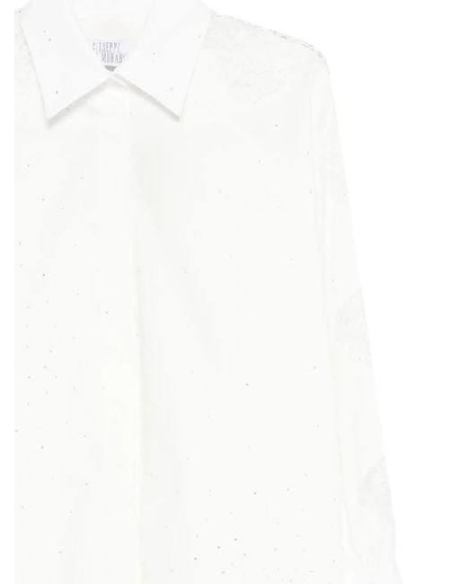 GIUSEPPE DI MORABITO White Embellished Shirt