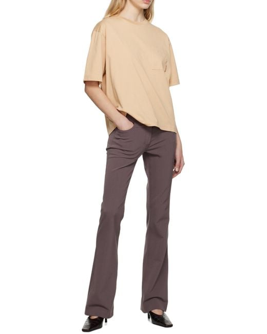 Acne Natural Round-Necked T-Shirt for men