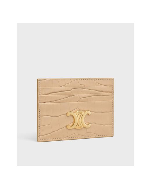 Céline Natural Card Holder Triomphe