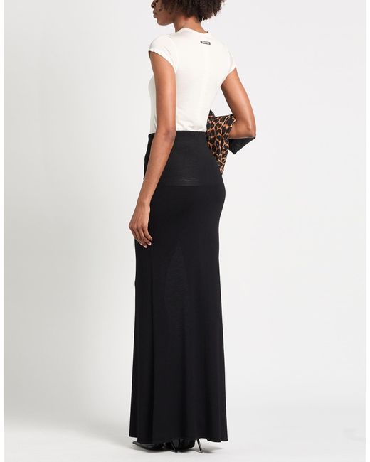 Saint Laurent Black Unlined Flared Skirt