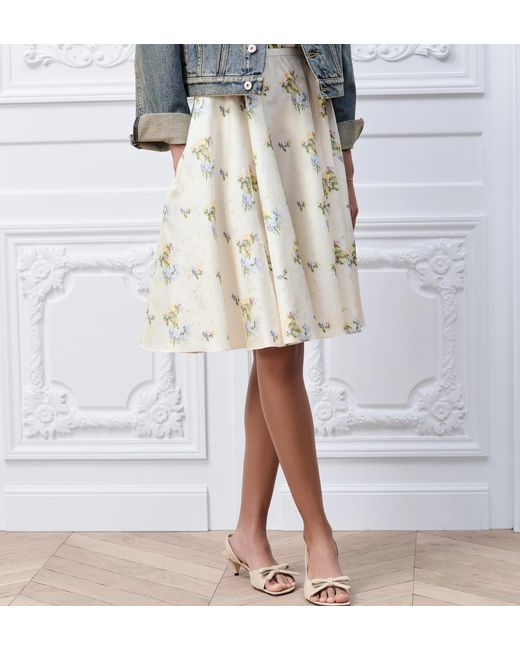 Dior Natural Mid-Length Flared Skirt