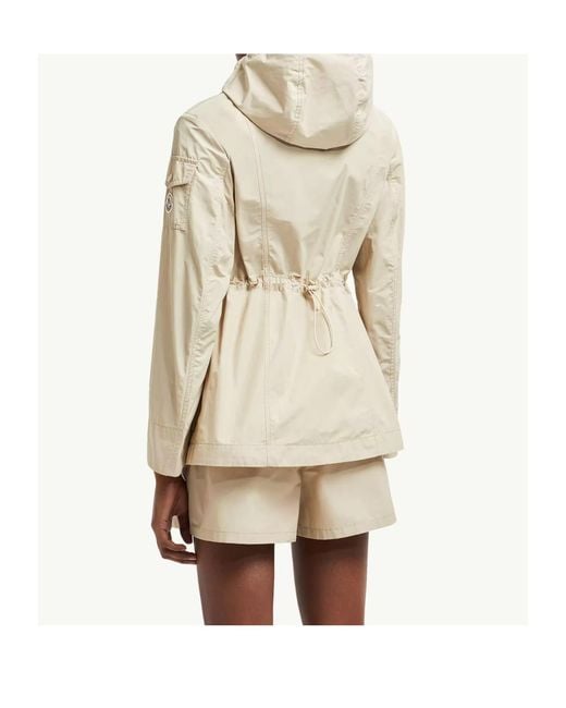Moncler Natural Leandro Zip-Up Hooded Parka