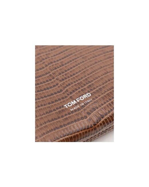 Tom Ford Brown Zip-Around Wallet for men