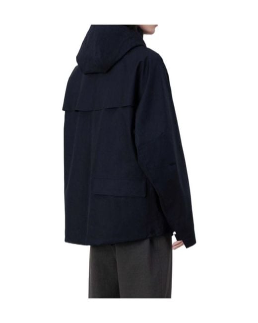 Lemaire Black Straight Hem Hooded Parka for men