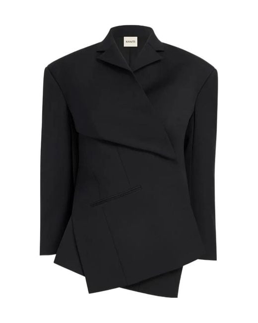 Khaite Black Palto Jacket