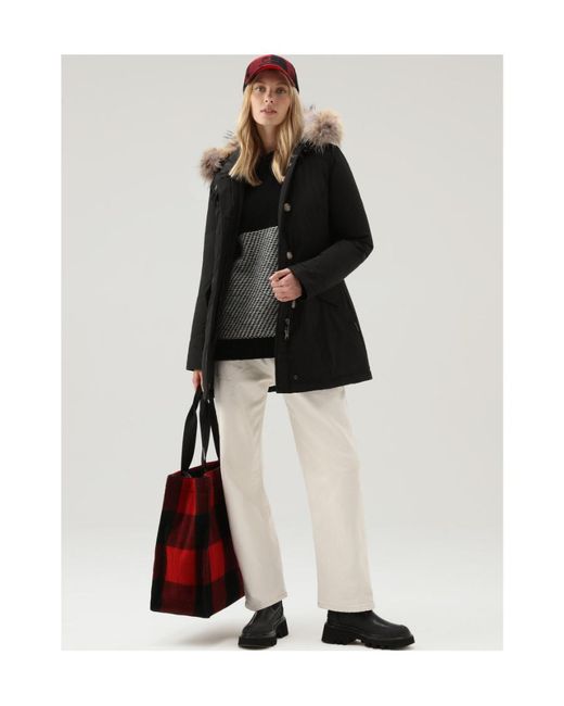 Woolrich Black Luxury Arctic Racoon Parka