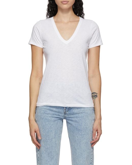 Rag & Bone White V-Neck T-Shirt