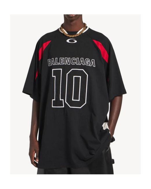 Balenciaga Black Nba Collaboration Oversized T-Shirt for men