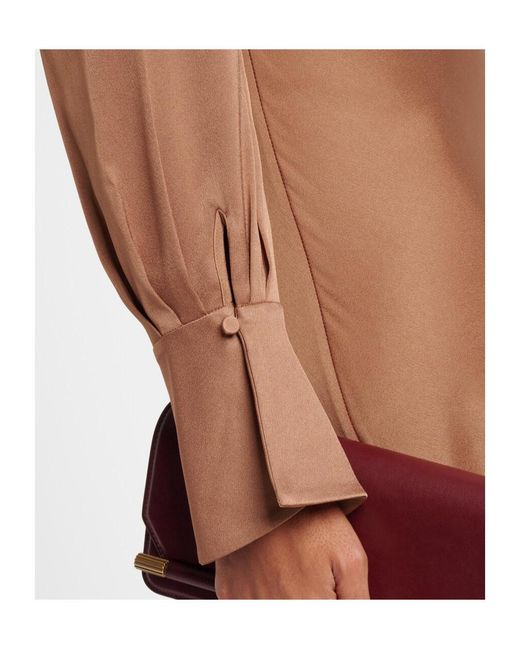 Jonathan Simkhai Brown Adelle Draped Satin Gown