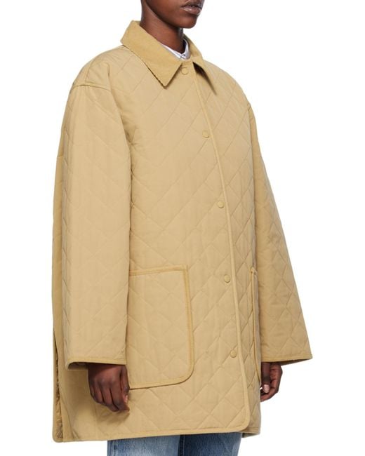 Totême Natural Totême Diamond-Quilted Buttoned Jacket