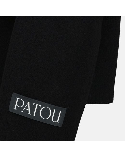 Patou Black Collared Button-Up Jacket