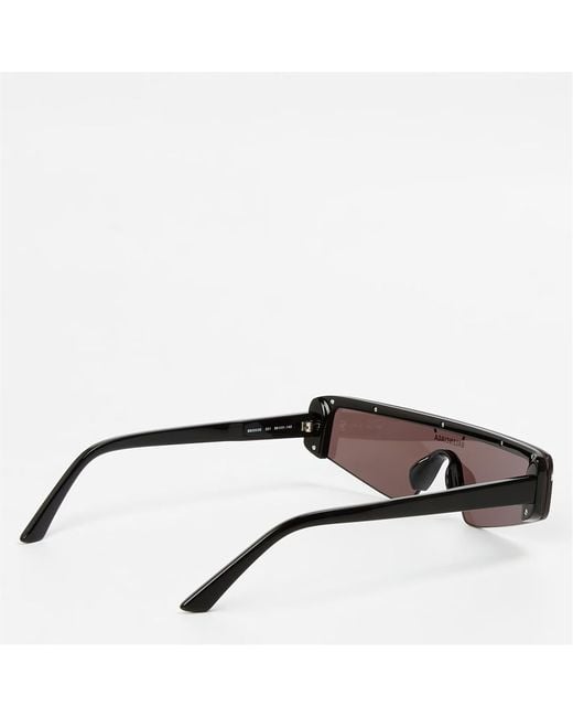 Balenciaga White Rectangle Logo Sunglasses for men