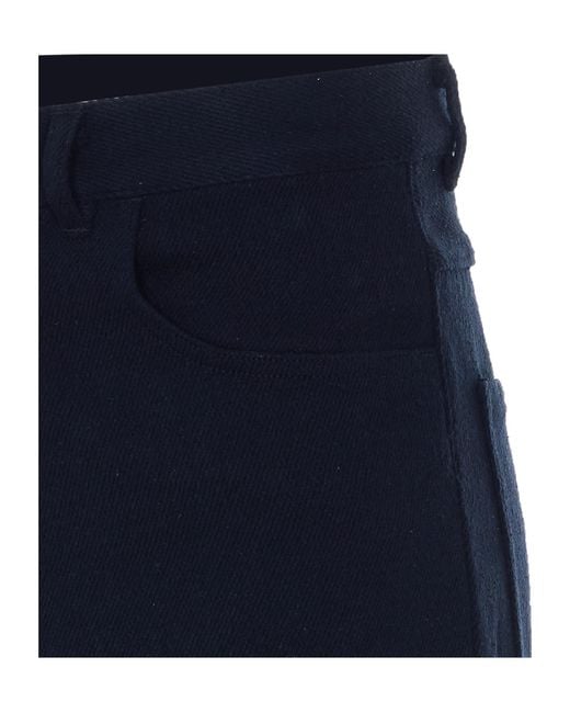Auralee Blue Tailored Long Shorts for men