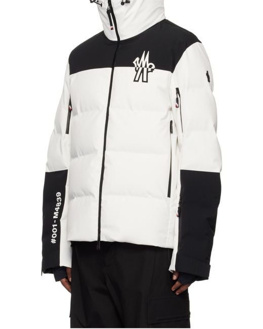 Moncler White Grenoble Curtis Zip-Up Padded Jacket for men