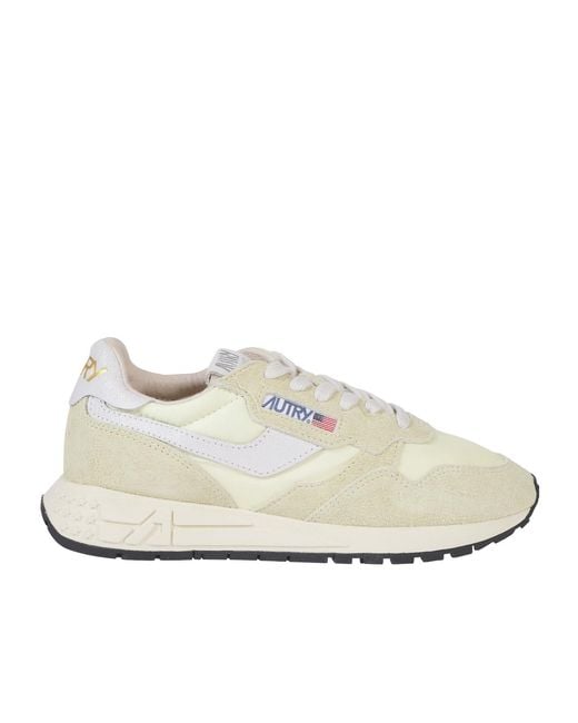 Autry White Lace-Up Sneakers