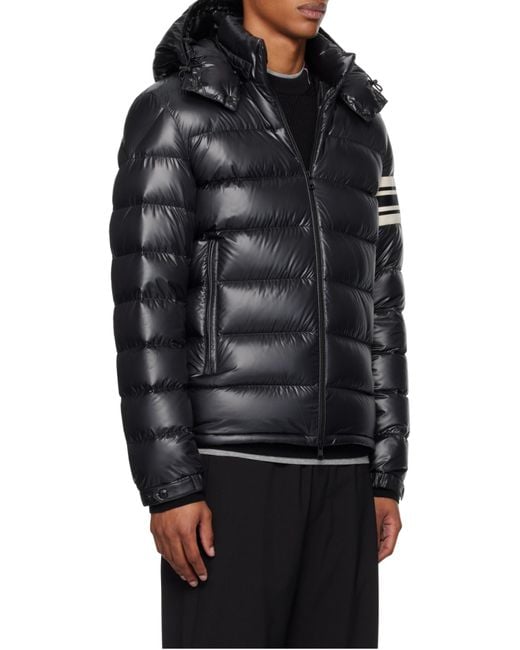 Moncler Black Zip-Up Padded Jacket for men