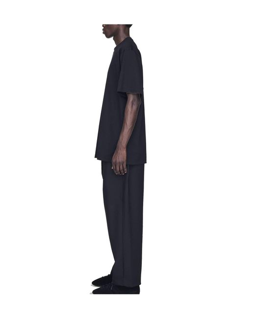 Y-3 Blue Comfy Split Hem Fleece Sports Sweatpants for men