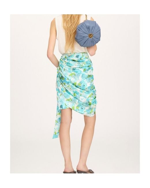 Chloé Blue Chloé Draped Wrap Skirt
