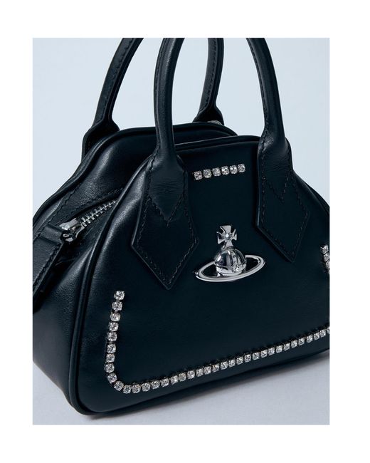 Vivienne Westwood Blue Mini Yasmine Logo Plaque Handbag