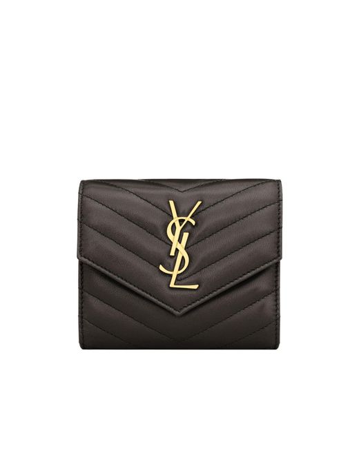 Saint Laurent Black Trifold Wallet