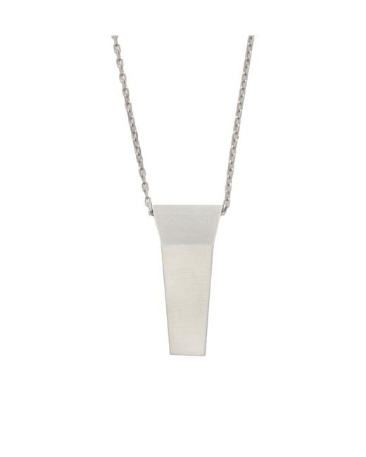 Rick Owens White Pendant Necklace for men