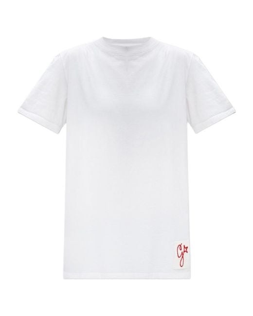Golden Goose Deluxe Brand White Logo Patch Crewneck T-Shirt