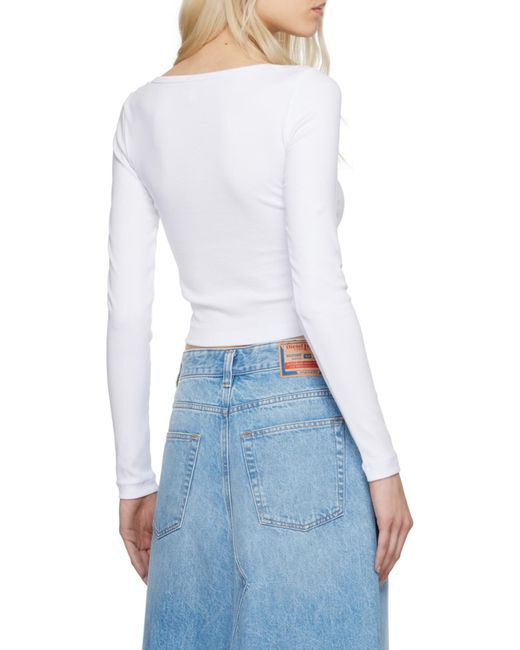 DIESEL White T Ballet D Long-Sleeved Top