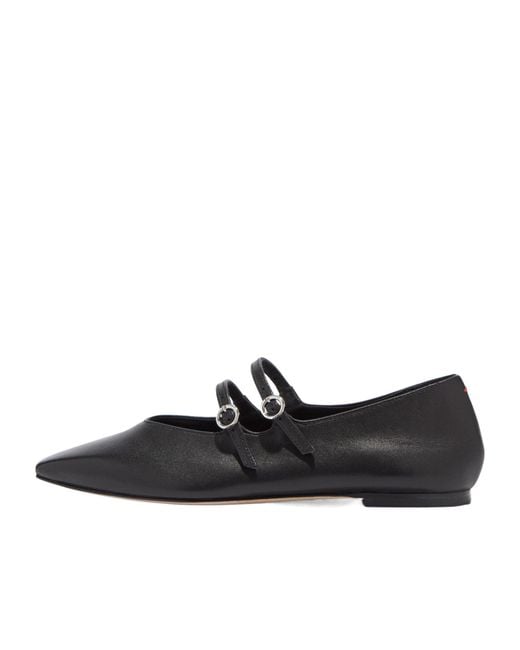 Aeyde Black Minimalist Flat Shoes