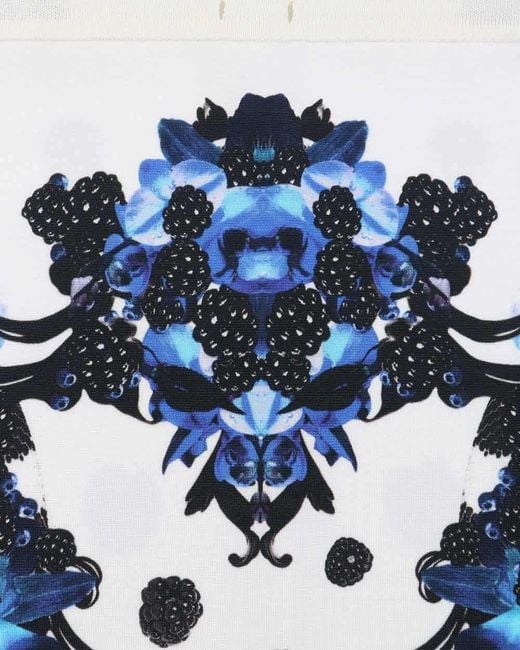 Just Cavalli White Printed Short-Sleeved T-Shirt With Lotus Leaf Edge