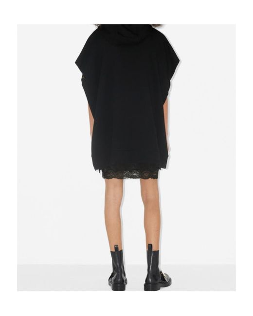 Burberry Black Graphic-Print Hooded Poncho for men