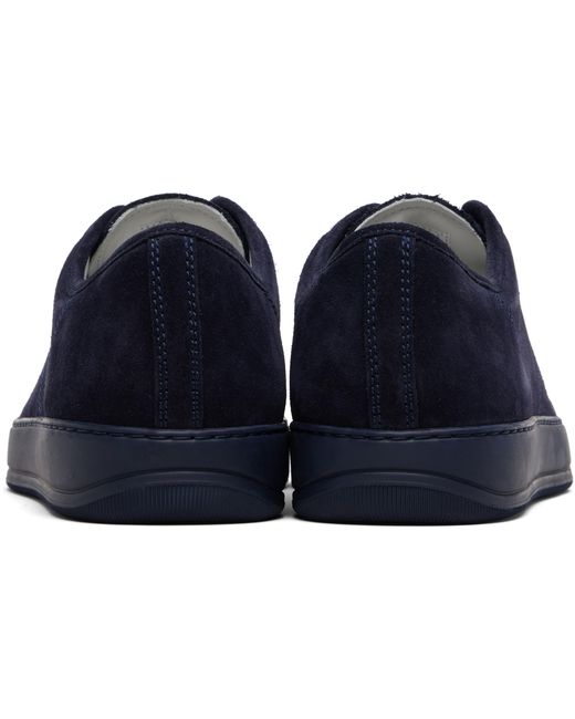Lanvin Blue Dbb1 Leather And Suede Sneakers for men