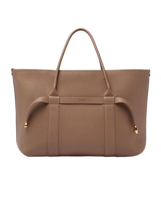 Loro Piana Brown Ghiera Large Tote Bag