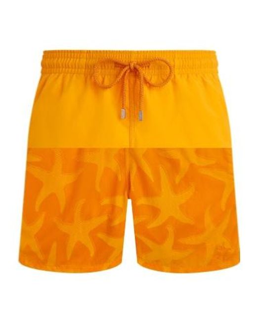 Vilebrequin Orange Drawstring Swim Shorts for men
