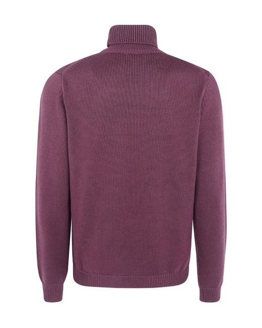 Nuur Purple Turtleneck Sweater for men